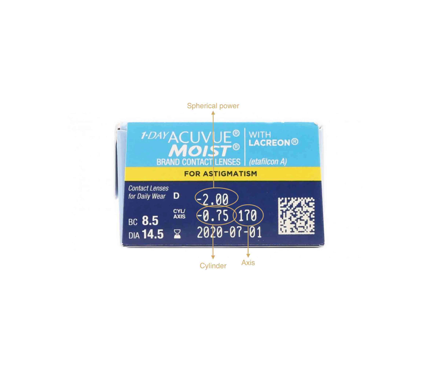 JOHNSON & JOHNSON 1-DAY ACUVUE MOIST FOR ASTIGMATISM - Daily (Pack of 30 lenses)