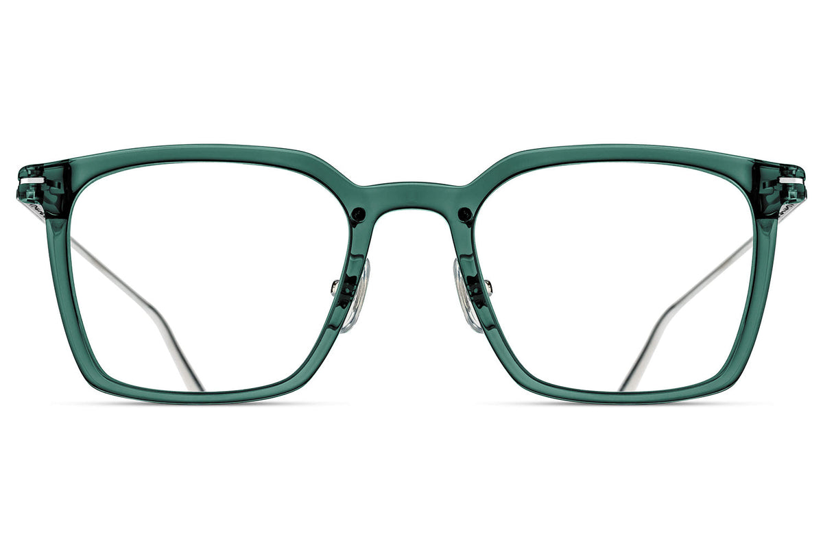Matsuda M2074.RX Bottle Green Brushed Silver front view