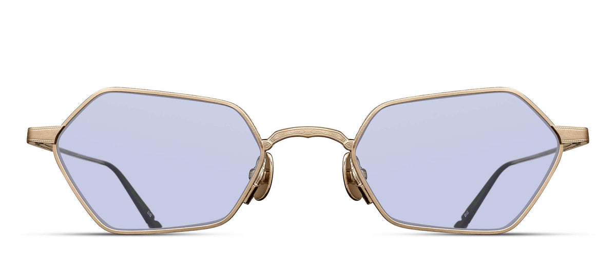 Matsuda M3138 Brushed Gold / Café Blue Sunglasses view 2