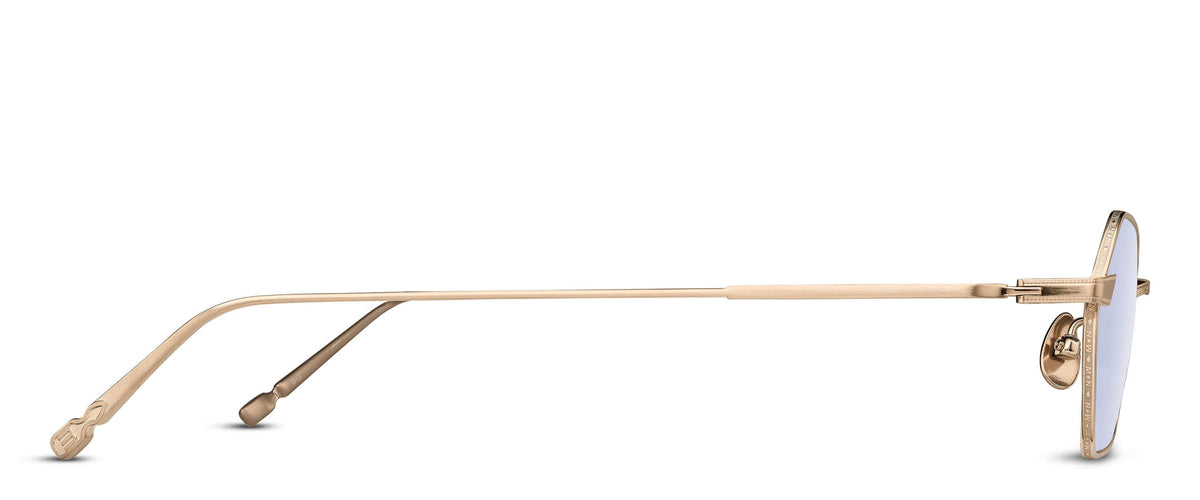 Matsuda M3138 Brushed Gold / Café Blue Sunglasses view 3