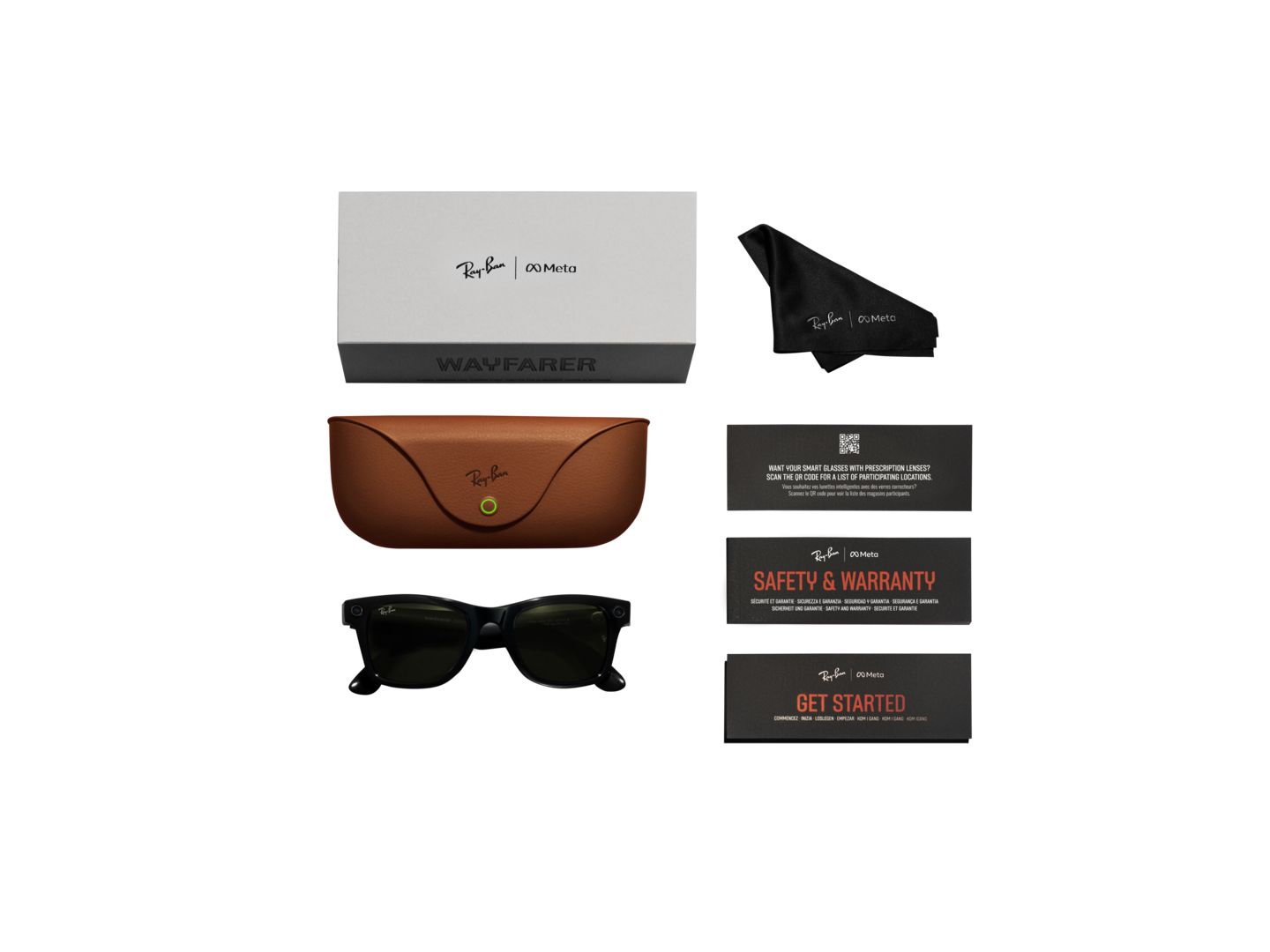 GEN 1 WAYFARER CLEAR RW4006  601SB 50