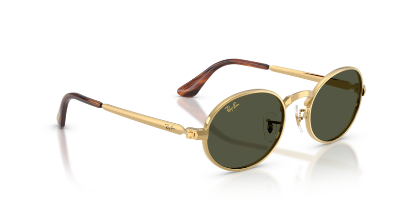 Ray-Ban 0RB3931 001/31 Arista gold sunglasses with green lenses — Alternate view