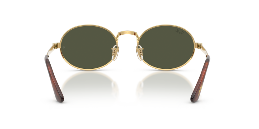 Ray-Ban 0RB3931 001/31 Arista gold sunglasses with green lenses — Rear view